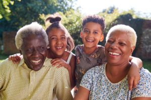 Black grandparents with grandchildren